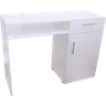 Escrivaninha Multifuncional para Manicure, Escritório, Computador com Gaveta e Porta Mdf - Branco -  - 1