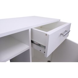Escrivaninha Multifuncional para Manicure, Escritório, Computador com Gaveta e Porta Mdf - Branco -  - 3