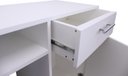 Ver imagem 3 de Escrivaninha Multifuncional para Manicure, Escritório, Computador com Gaveta e Porta Mdf - Branco - 