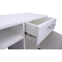 Ver imagem 3 de Escrivaninha Multifuncional para Manicure, Escritório, Computador com Gaveta e Porta Mdf - Branco -