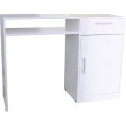 Escrivaninha Multifuncional para Manicure, Escritório, Computador com Gaveta e Porta Mdf - Branco -  - 2