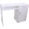 Escrivaninha Multifuncional para Manicure, Escritório, Computador com Gaveta e Porta Mdf - Branco -  - 6