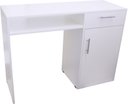 Ver imagem 6 de Escrivaninha Multifuncional para Manicure, Escritório, Computador com Gaveta e Porta Mdf - Branco - 