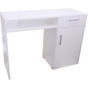 Ver imagem 6 de Escrivaninha Multifuncional para Manicure, Escritório, Computador com Gaveta e Porta Mdf - Branco -