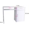 Escrivaninha Multifuncional para Manicure, Escritório, Computador com Gaveta e Porta Mdf - Branco -  - 7