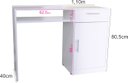 Ver imagem 7 de Escrivaninha Multifuncional para Manicure, Escritório, Computador com Gaveta e Porta Mdf - Branco - 