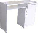 Ver mais imagens de Escrivaninha Multifuncional para Manicure, Escritório, Computador com Gaveta e Porta Mdf - Branco - 