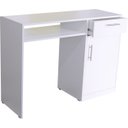 Ver mais imagens de Escrivaninha Multifuncional para Manicure, Escritório, Computador com Gaveta e Porta Mdf - Branco -