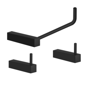 Kit de Acessórios para Banheiro Preto Fosco 3 Peças 2020tr Grego Metal