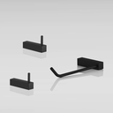 Ver imagem 3 de Kit de Acessórios para Banheiro Preto Fosco 3 Peças 2020tr Grego Metal