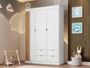 Ver imagem 2 de Quarto Infantil Ayla Branco e Amadeirado com Berço _ Phoenix Baby
