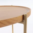 Ver imagem 6 de Mesa Lateral Gold 35 Cm X 45 Cm Tauari/dourado