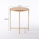 Ver imagem 2 de Mesa Lateral Gold 35 Cm X 45 Cm Tauari/dourado