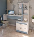 Ver imagem 1 de Escrivaninha Mesinha para Notebook Colors Azul Claro