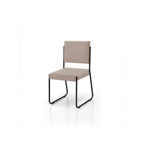 Kit 4 Cadeiras Saki para Cozinha Revestida em Linho Klm Store