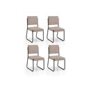 Ver imagem 4 de Kit 4 Cadeiras Saki para Cozinha Revestida em Linho Klm Store