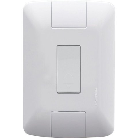 Conjunto 4x2 com 1 Pulsador Campainha Tramontina Aria 6 a 250 V Branco Tramontina