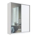 Ver imagem 1 de Guarda Roupa Solteiro Espelho 2 Portas 3 Gavetas Branco 183x59,8x235cm Rc 2003 Emovell