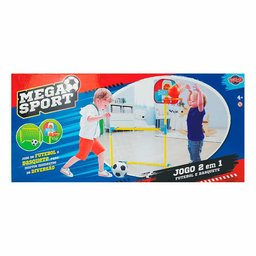 Mini Trave e Tabela - 2 em 1 - Mega Sport - Futebol e Basquete - Toyng - 2