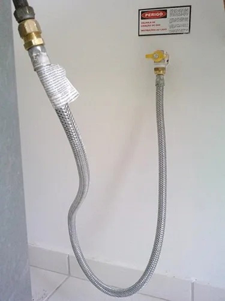 kit gás encanado predial residencial valv reta mang 5 metros - 5