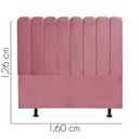 Ver imagem 3 de Cabeceira para Cama Box Casal 1,60 Cm Alanis:rosa Bebe