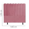 Cabeceira para Cama Box Casal 1,60 Cm Alanis:rosa Bebe - 3