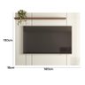 Painel Suspenso Kiev para TV até 70” Off White Perolizado/Cedro - Lukaliam Móveis - 3