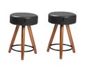 Ver imagem 1 de Kit 2 Banquetas Baixa Viena 50cm Couro Pu Preto