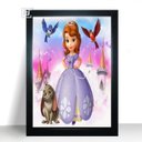 Ver imagem 1 de Quadro De Parede Desenho Princesinha Sofia Moldura 44x32