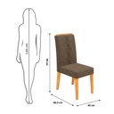 Ver imagem 3 de Conjunto de Mesa Kiara 120cm Cedro Off White e 04 Cadeiras Yasmin Cedro Linho Canela DJ Móveis