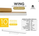Ver imagem 4 de Arandela Led 10w Espelho Quadro 52cm Wing Dourado 3000k Bivolt