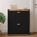 Ver imagem 3 de Sapateira Vertical 12 Pares Calçados Multiuso 2 Portas Basculantes Hall de Entrada Quarto Closet - P