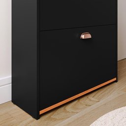 Sapateira Vertical 12 Pares Calçados Multiuso 2 Portas Basculantes Hall de Entrada Quarto Closet - P - 5