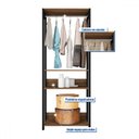 Ver imagem 5 de Closet Maceió 2 Prateleiras Louro Freijo/preto - Caemmun