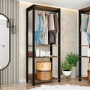 Ver imagem 1 de Closet Maceió 2 Prateleiras Louro Freijo/preto - Caemmun