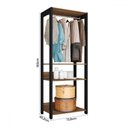 Ver imagem 4 de Closet Maceió 2 Prateleiras Louro Freijo/preto - Caemmun