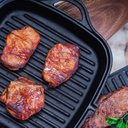 Ver imagem 3 de Frigideira Grill Quadrada Panelamineira Alça Ferro 26cm 1,8l