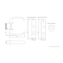 Fechadura Interna de 40mm 4400 E244 Mz271 Preto Fosco - 2