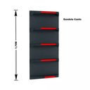 Ver imagem 2 de Kit 5 Bandejas para Gondola Canto 170 Fit 40/60 Preto Pe Vermelho