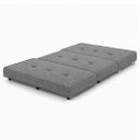 Ver imagem 5 de Puff Cama Dobravel Casal 130cm com Rodizios e Almofadas Cor: Linho Chumbo