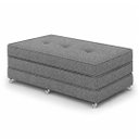 Ver imagem 4 de Puff Cama Dobravel Casal 130cm com Rodizios e Almofadas Cor: Linho Chumbo