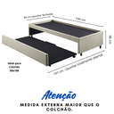 Ver imagem 3 de Bicama Box para Dois Colchões Solteiro 88x188 Linho