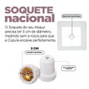 Ver imagem 4 de Cúpula de Abajur 20x21x21cm Quadrada Tecido Algodão Soquete Nacional Ref 42