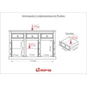 Ver imagem 4 de Buffet 3 Portas 3 Gavetas Imperial