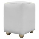 Ver imagem 5 de Puff Decorativo Quadrado Penteadeira Urban - Branco-bege Corino