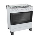 Ver imagem 1 de Fogão Mueller 5 Bocas MFI5BB Automático Mesa de Inox Forno 81,6 Litros