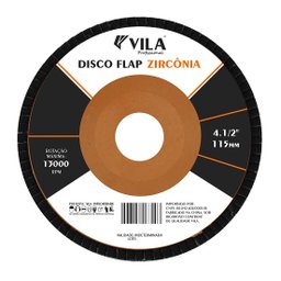 Disco Flap Zirconia 4.1/2" Profissional G40 T27 Vila - 1