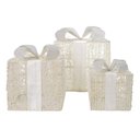 Ver imagem 1 de Kit 3 Presentes de Natal Decorativos com LED Branco 25cm