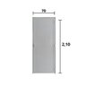 Porta Lambril com Fechadura Alumínio Branco 2.10 X 0.70 Lado Direito - Hale - 2