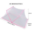 Ver imagem 3 de Mosquiteiro Cama Dobravel Anti Mosquito Mosca Inseto Pernilongo Poeira Protege Doenças Dengue Zika C